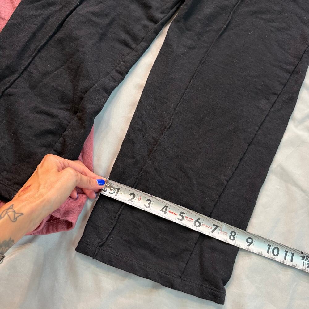Cotton VIU Lounge Pants Set of 2 Womens Medium M Black Pink 100% Cotton Pocketed - Picture 12 of 13